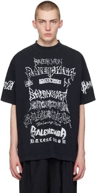 Balenciaga Balenciaga Metal Logo T-Shirt (Black) Size US XS / EU 42 / 0 - 10 Thumbnail
