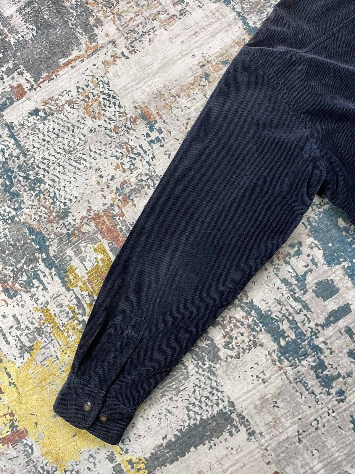 Chaps Ralph Lauren Chaps Navy Corduroy Zipper Cord Workshirt Size US L / EU 52-54 / 3 - 7 Thumbnail