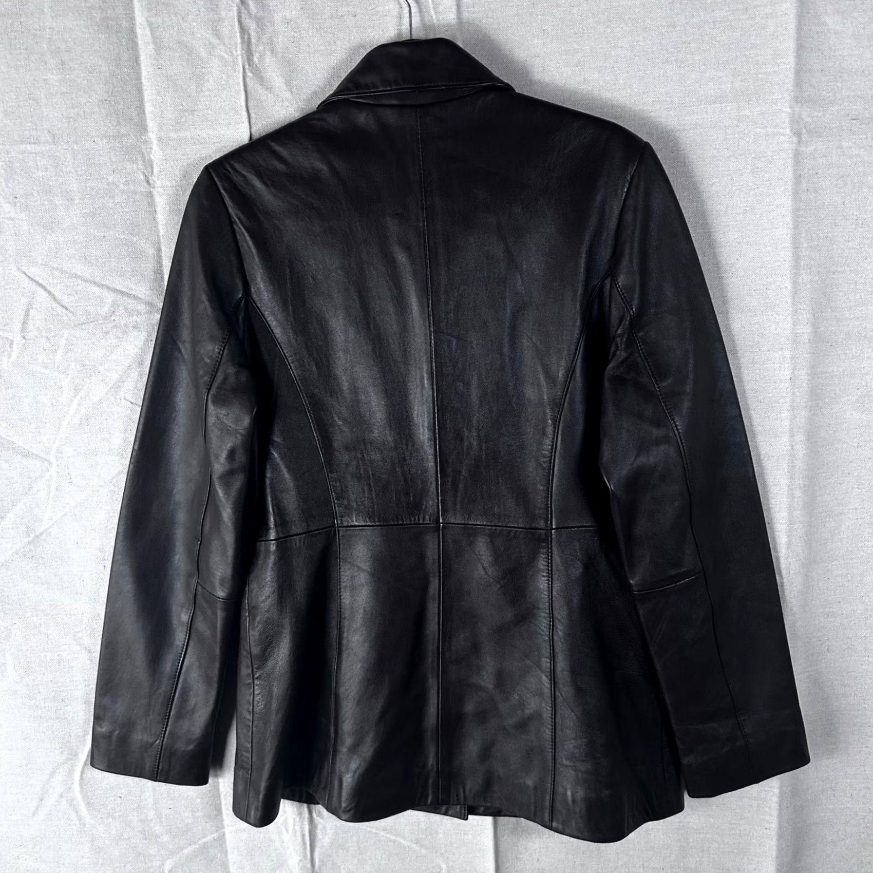 Croft & Barrow Croft & Barrow Womens Lambskin Leather Blazer 3-Button Coat Jacket Brown Size S Size S / US 4 / IT 40 - 3 Thumbnail