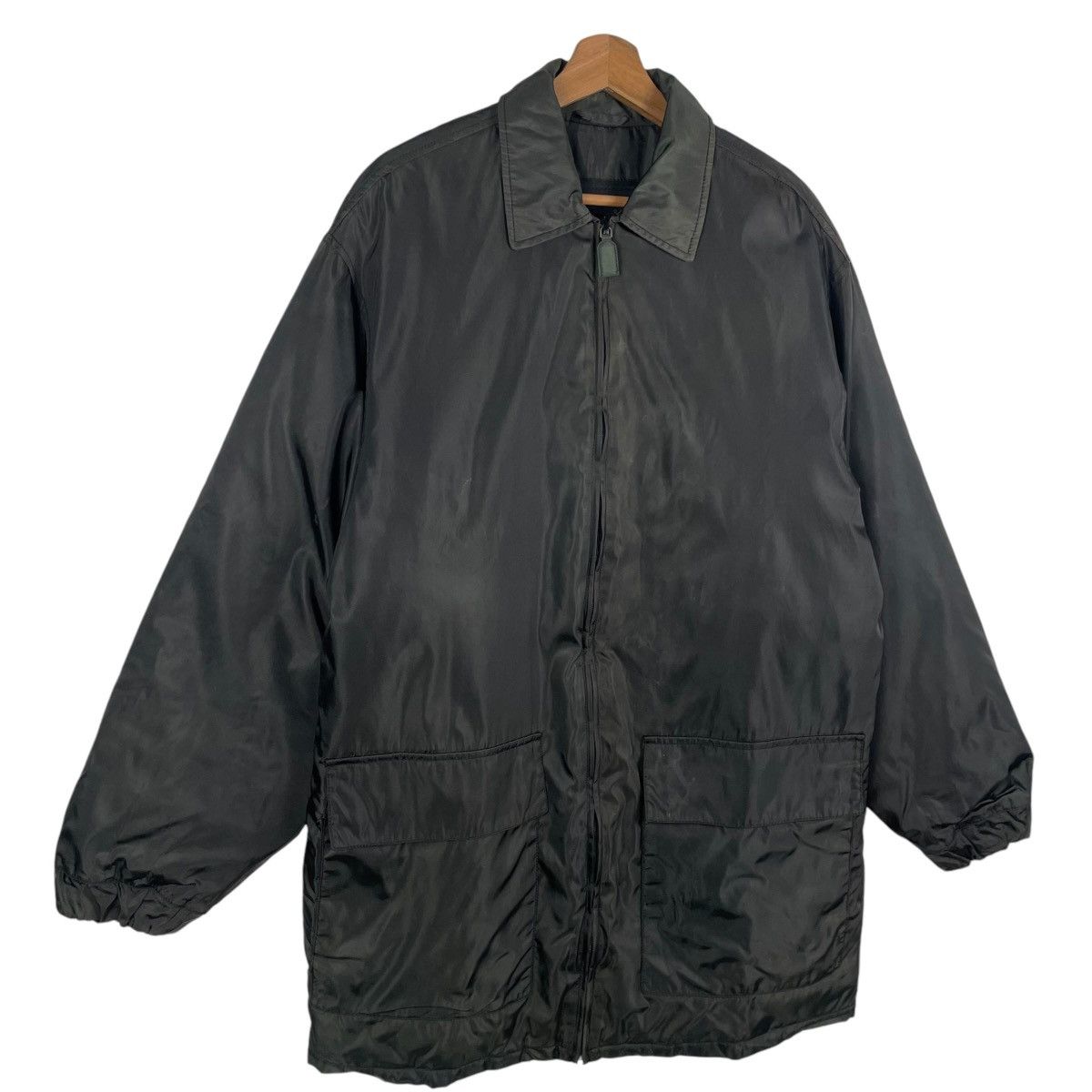 Prada 💥PRADA GREEN NYLON VINTAGE PADDED JACKET Size US L / EU 52-54 / 3 - 3 Thumbnail