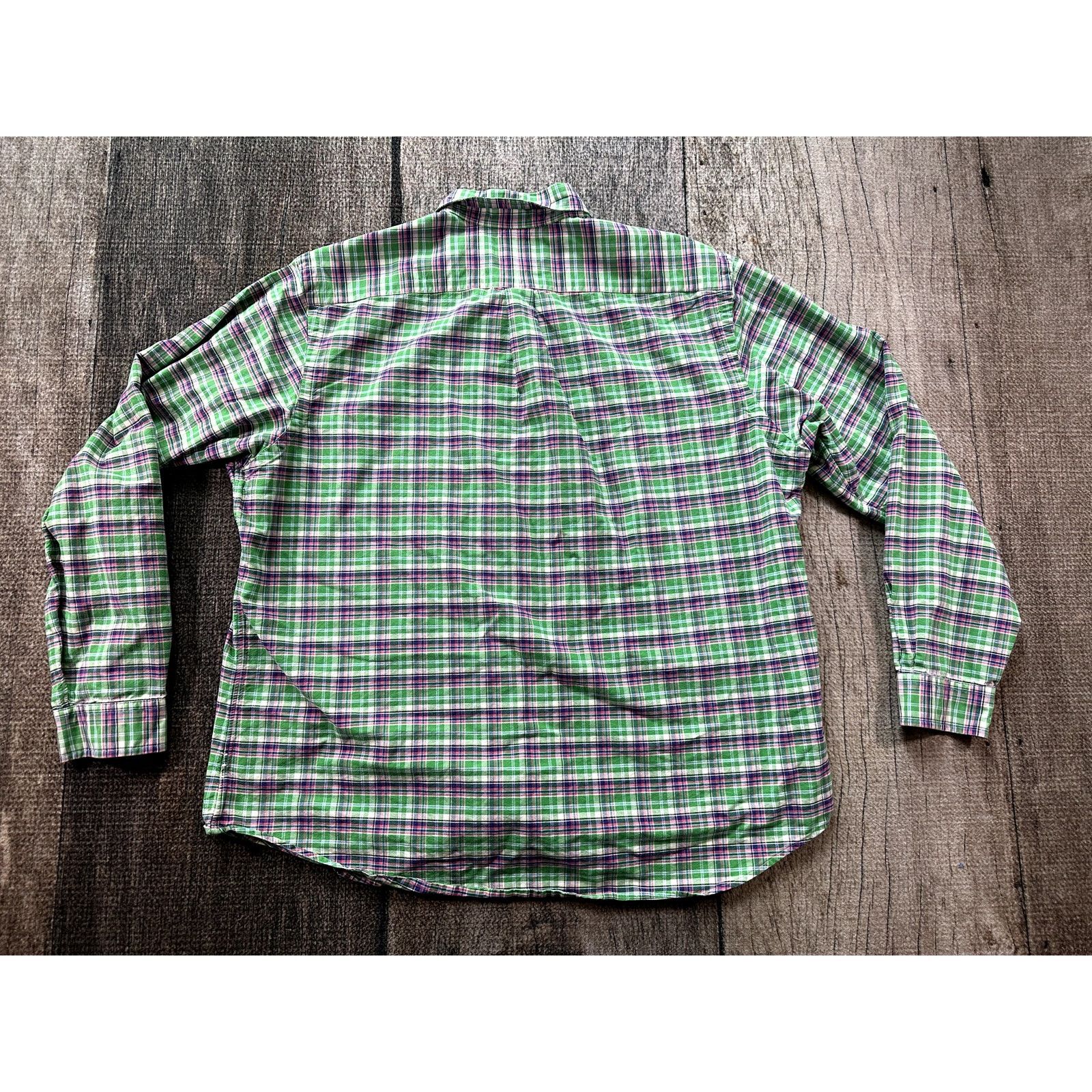 Ralph Lauren Ralph Lauren Green Plaid Cotton Shirt XXL Mens Preppy Polo Size US XXL / EU 58 / 5 - 8 Thumbnail