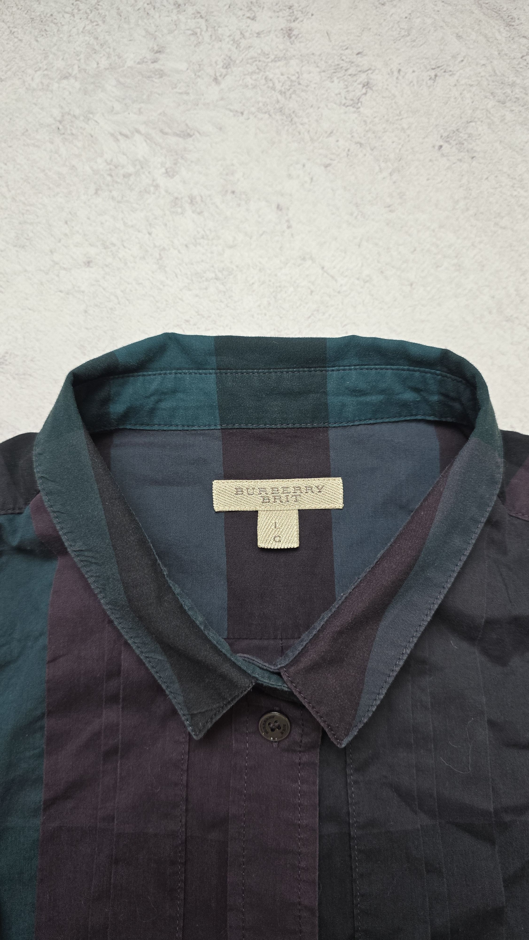 Burberry Burberry Brit Dark Plaid Shirt Nova Check Cotton Button Up Size L / US 10 / IT 46 - 13 Thumbnail