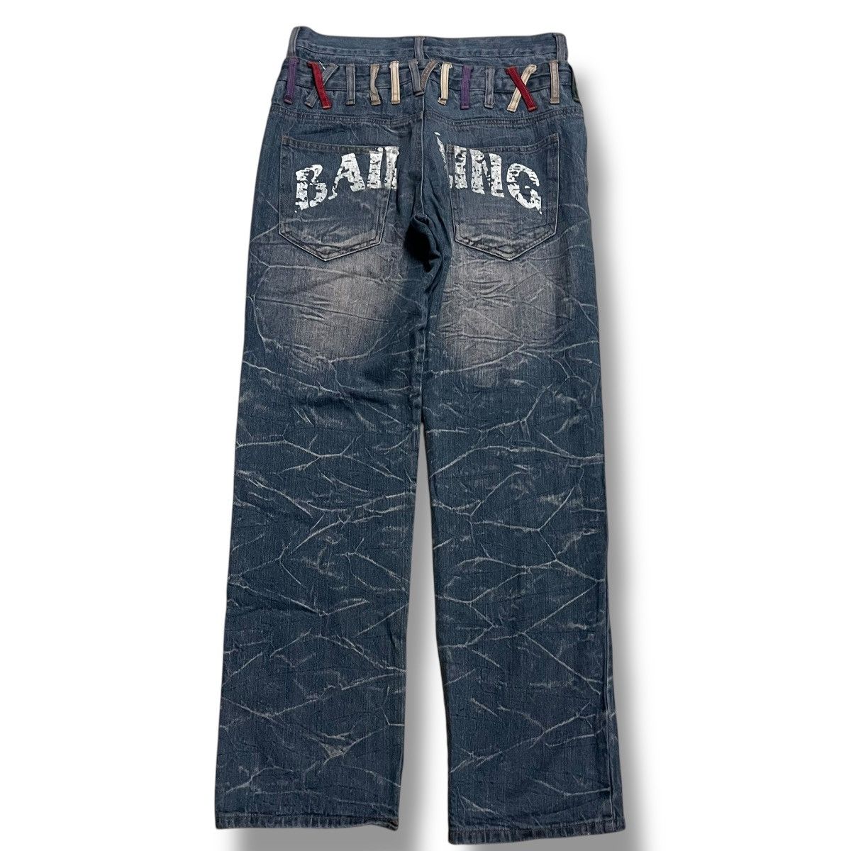 If Six Was Nine VINTAGE NYLAUS DOUBLE WAIST STONE WASH DENIM PANT Size US 32 / EU 48 - 19 Thumbnail