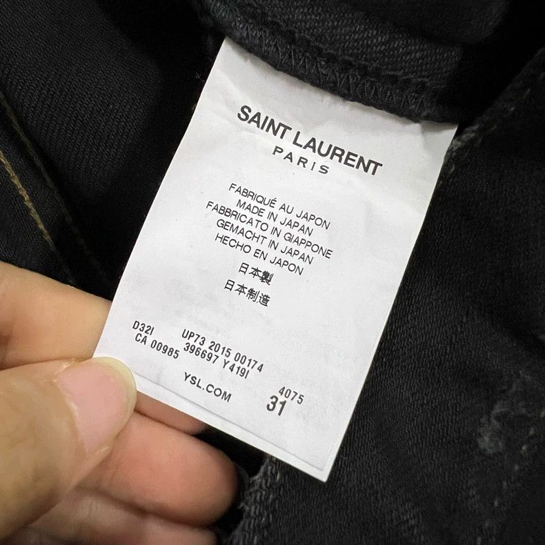 Yves Saint Laurent Saint Laurent Black Sabotage Denim Pants 2502-Nextarrow Size US 31 - 4 Thumbnail
