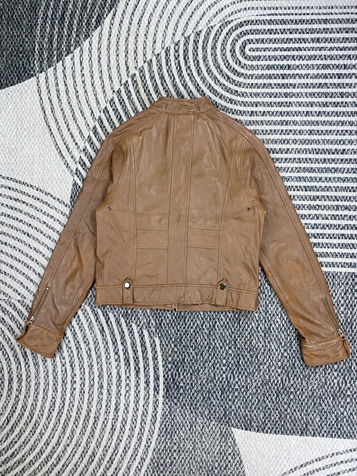 Japanese Brand Vtg Collage Gallardagalante Fulzipp Genuine Leather Jacket Size S / US 4 / IT 40 - 2 Thumbnail