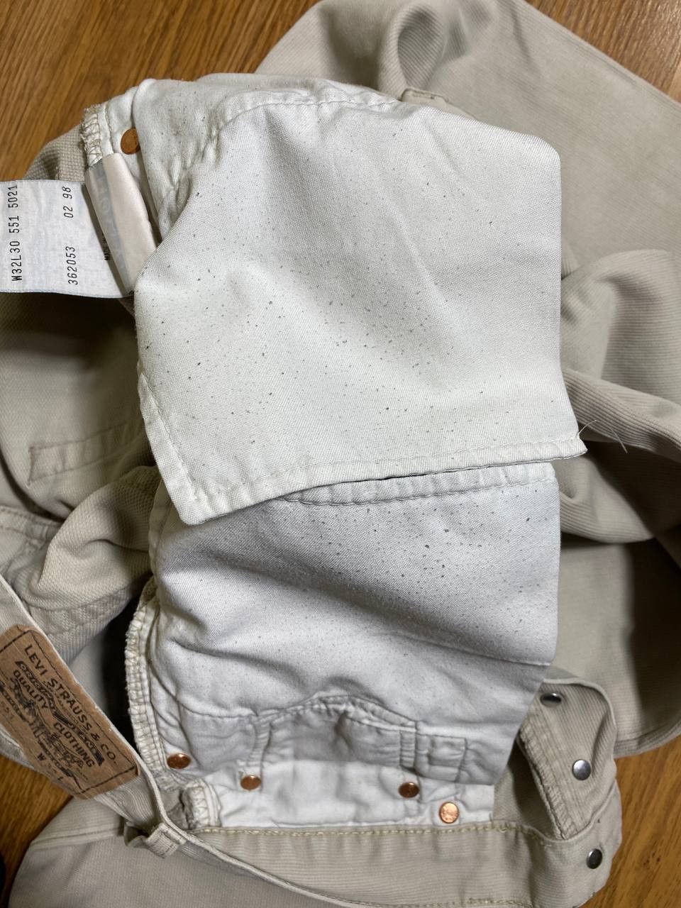 Levi's VINTAGE LEVIS 501 DISTRESS White WASH JEANS Size US 32 / EU 48 - 6 Thumbnail