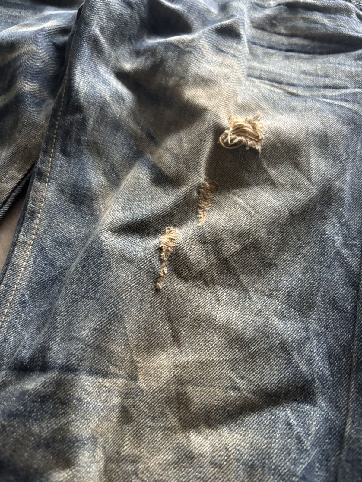 If Six Was Nine DPSR JEANS distressed mud wash mudmax style japanese grunge Size US 34 / EU 50 - 12 Thumbnail
