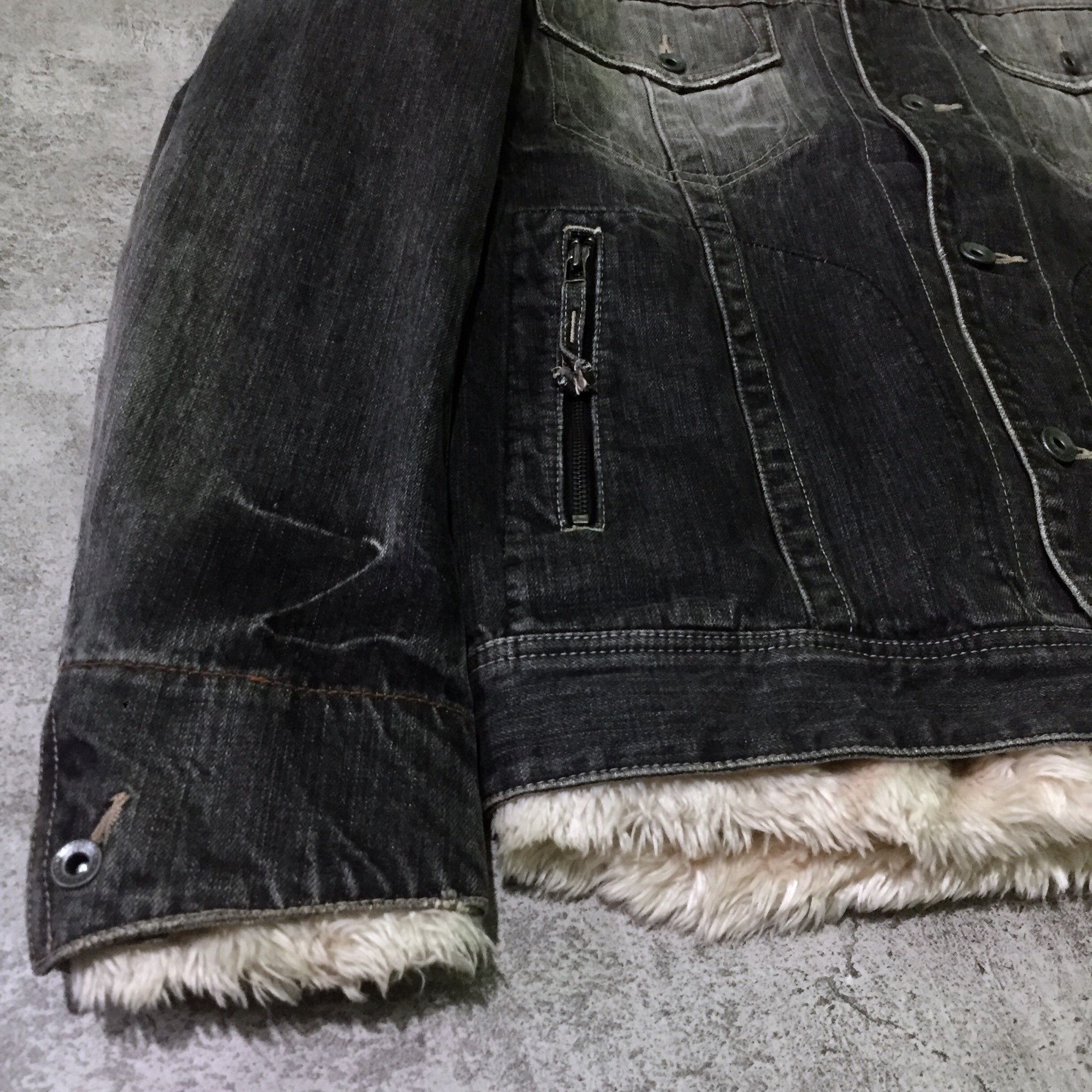 Nicole Club NCFM Stone Wash Denim LIner Fur Double Jacket Size US M / EU 48-50 / 2 - 3 Thumbnail