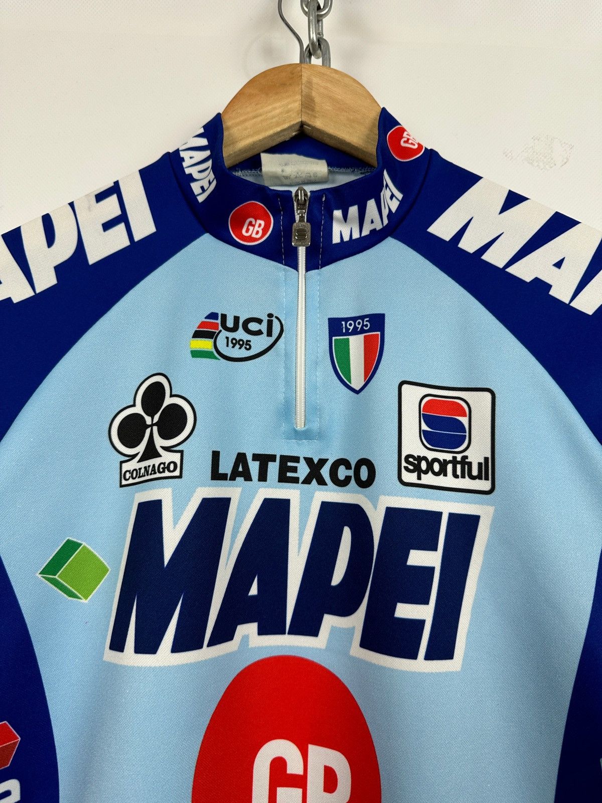 Vintage 1995 Vintage Sportful Mapei GB Cycling Jersey Size US M / EU 48-50 / 2 - 9 Thumbnail