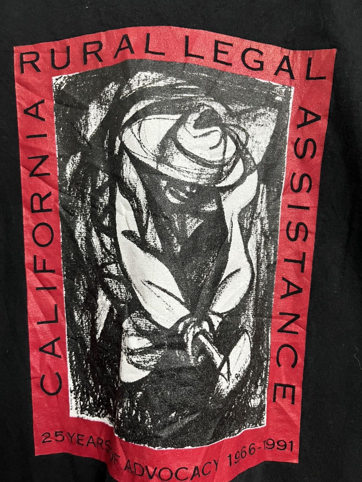 Rap Tees 💥VINTAGE Legal Assistance BLACK HISTORY CALIFORNIA LABOUR Size US L / EU 52-54 / 3 - 3 Thumbnail