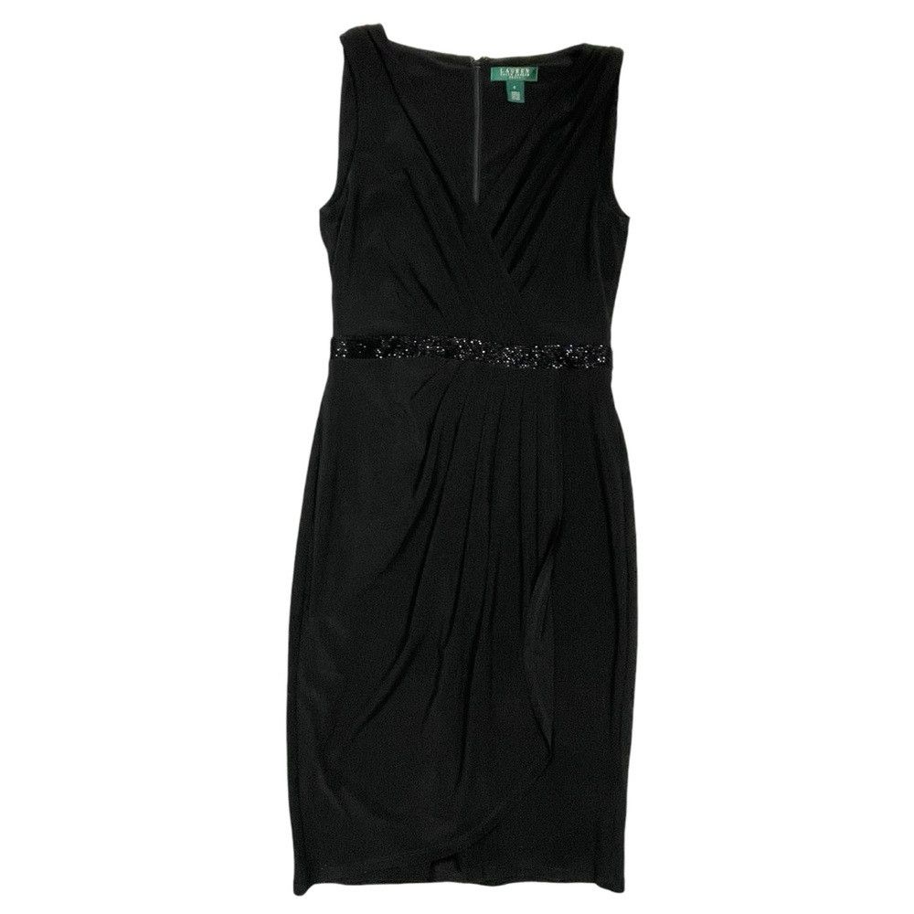 Ralph Lauren Ralph Lauren Beaded Sleeveless Sheath Black Dress Size 6 Size M / US 6-8 / IT 42-44 - 7 Thumbnail