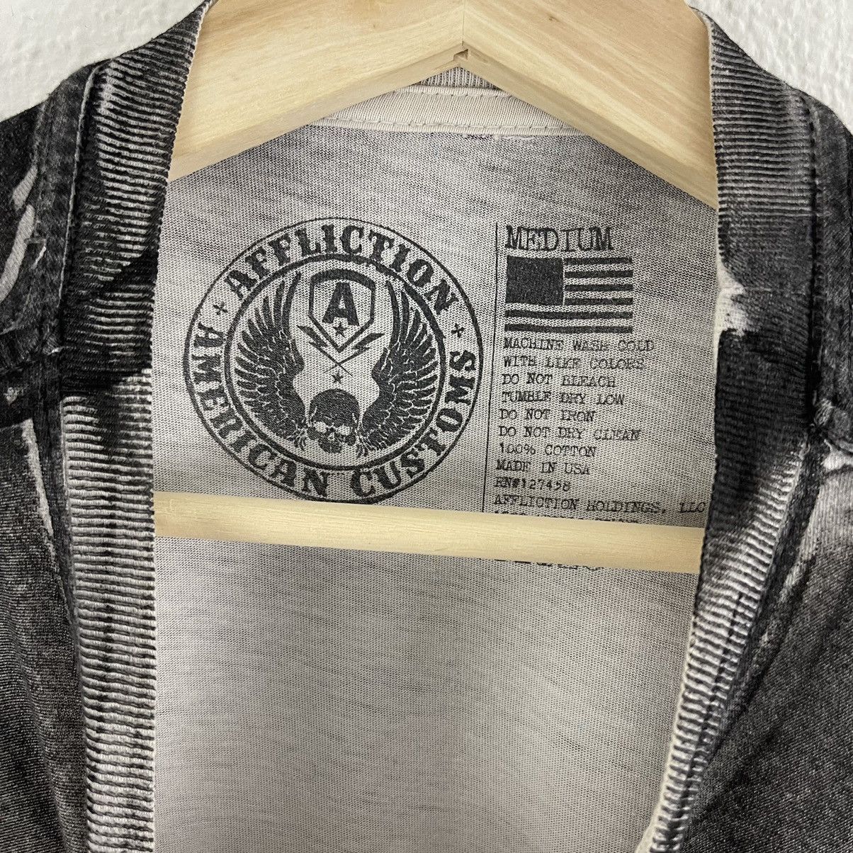 Affliction AFFLICTION Grey Black Skull American Customs Graphic Tee Size US M / EU 48-50 / 2 - 8 Thumbnail