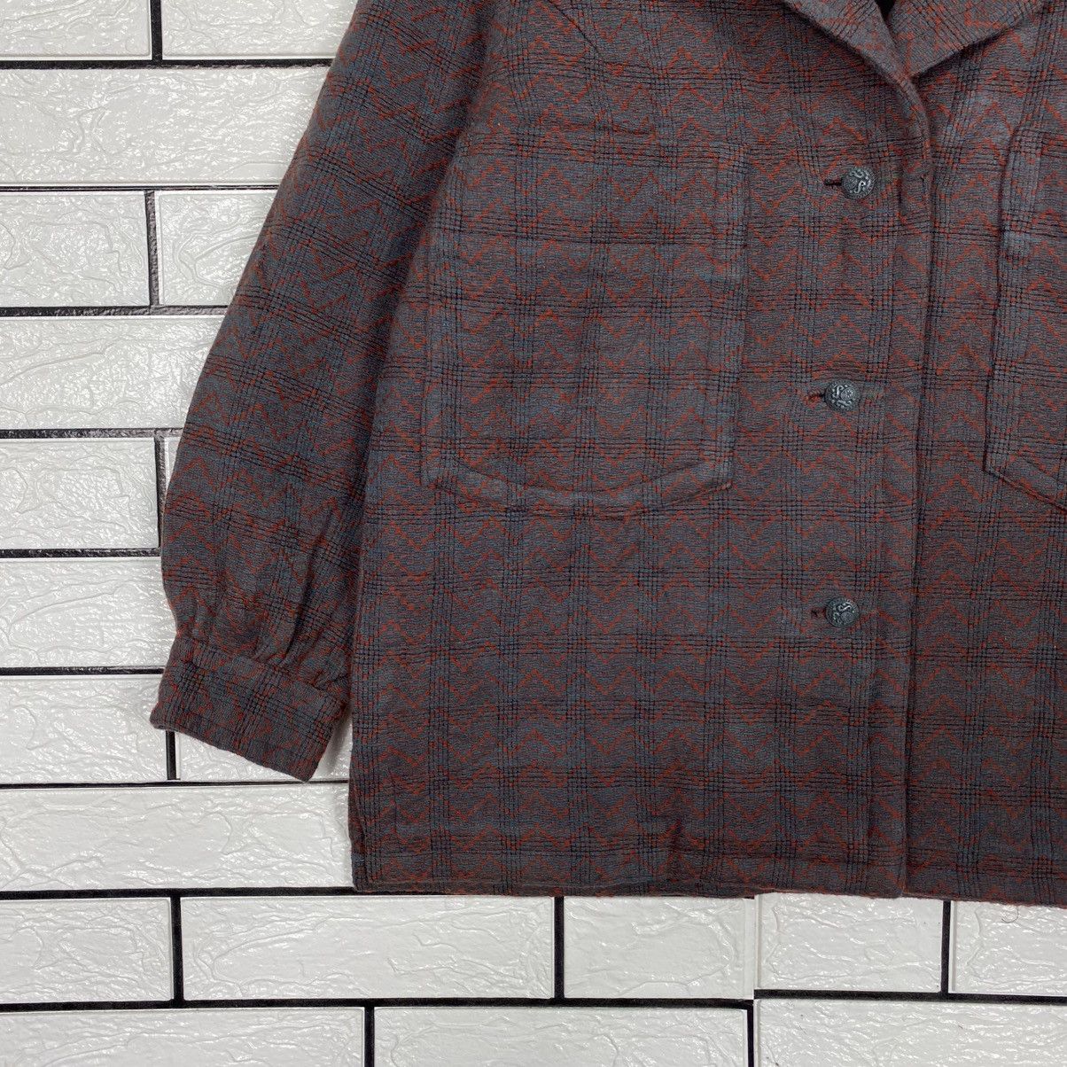 Japanese Brand Vintage Wool Jacket Herringbone Unbranded Issey Miyake Size US M / EU 48-50 / 2 - 5 Thumbnail