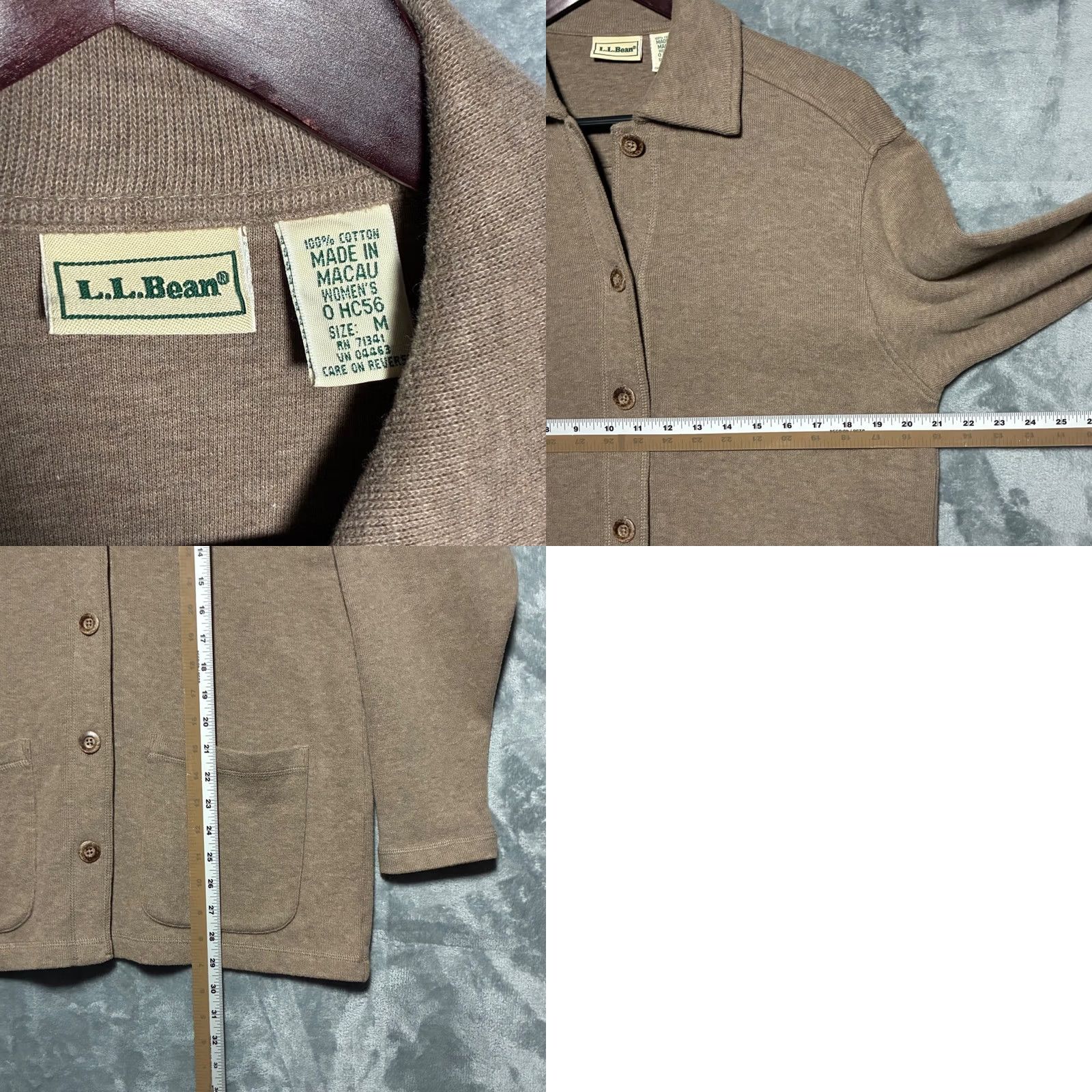 Vintage VINTAGE L.L.Bean Brown Knit Jacket Button Front Women's M Cardigan Coat Sweepstakes? Size M / US 6-8 / IT 42-44 - 8 Thumbnail