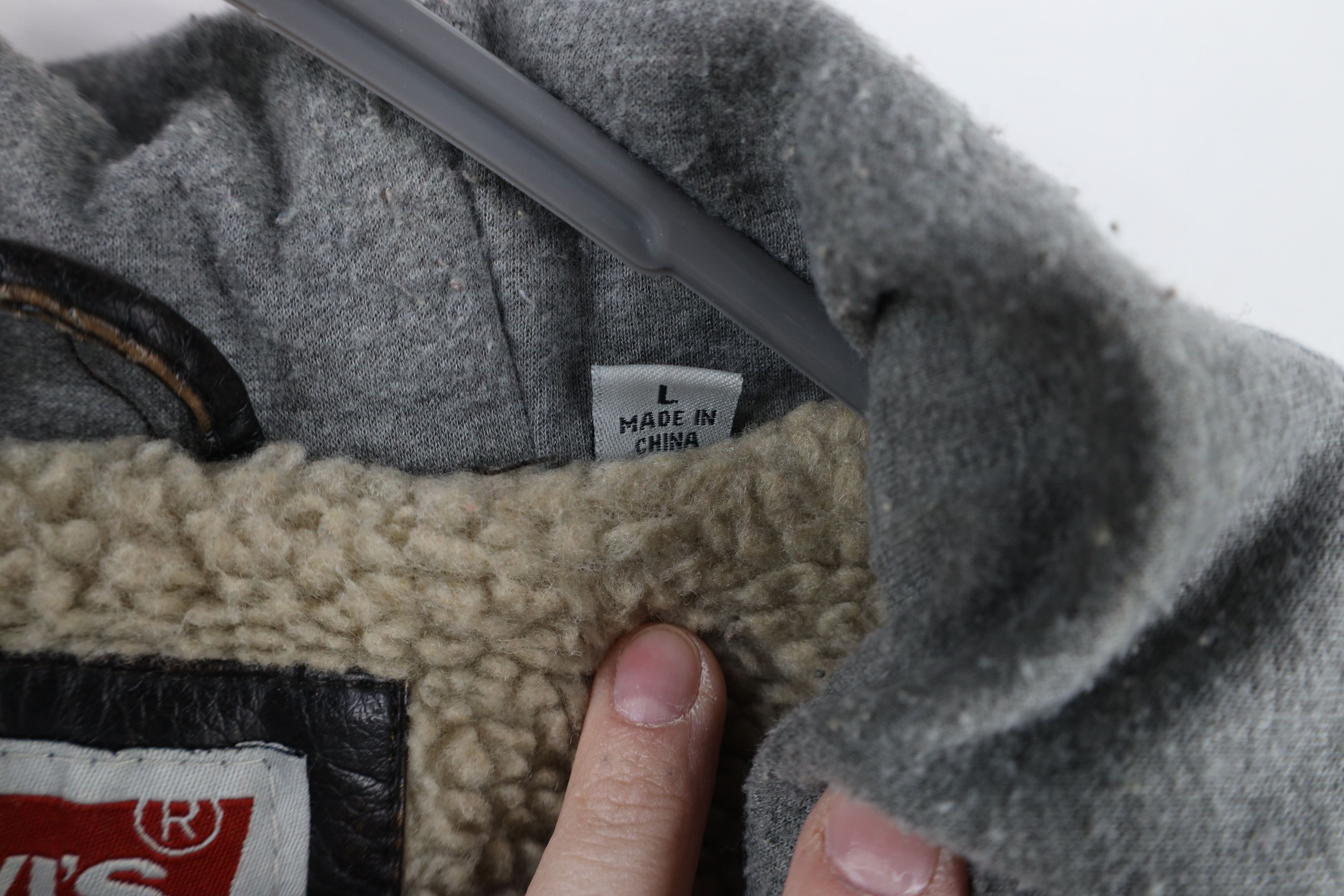 Levi's × Vintage Vintage Y2K Levis Pile Fleece Lined Hooded Trucker Jacket Size US L / EU 52-54 / 3 - 11 Thumbnail