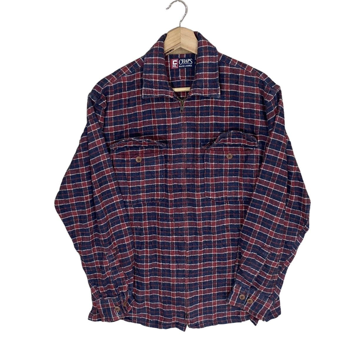 Chaps Ralph Lauren × Flannel × Ralph Lauren ☀️VINTAGES CHAPS RL WOOL TARTAN ZIPPER FLANNEL Size US M / EU 48-50 / 2 - 1 Thumbnail
