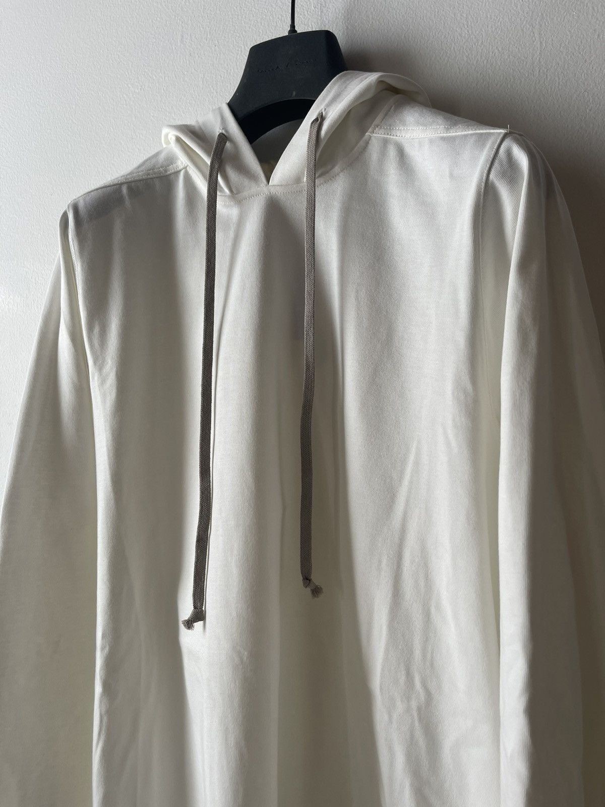 Rick Owens SS20 Tecuatl Chalk White Long Hoodie Size US M / EU 48-50 / 2 - 3 Thumbnail