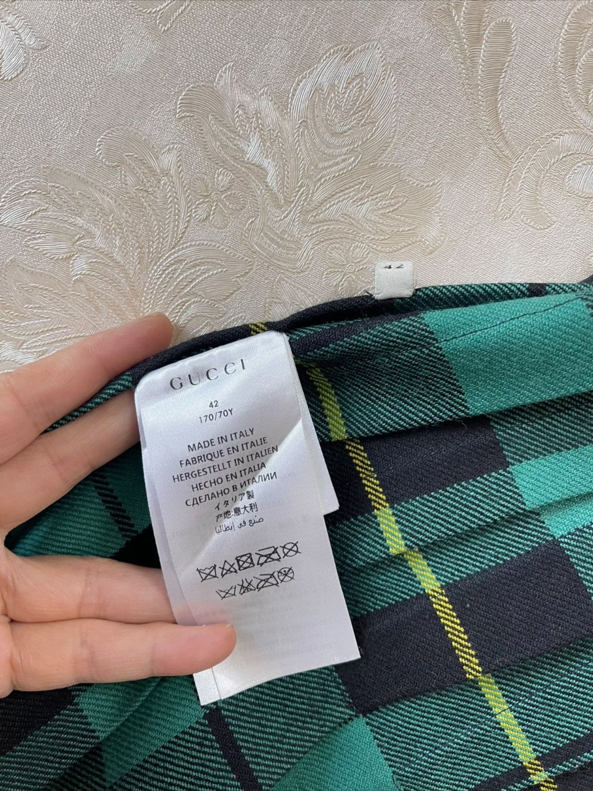 Gucci GUCCI Plaid Print Knee-Length Skirt Size 28" / US 6 / IT 42 - 5 Thumbnail