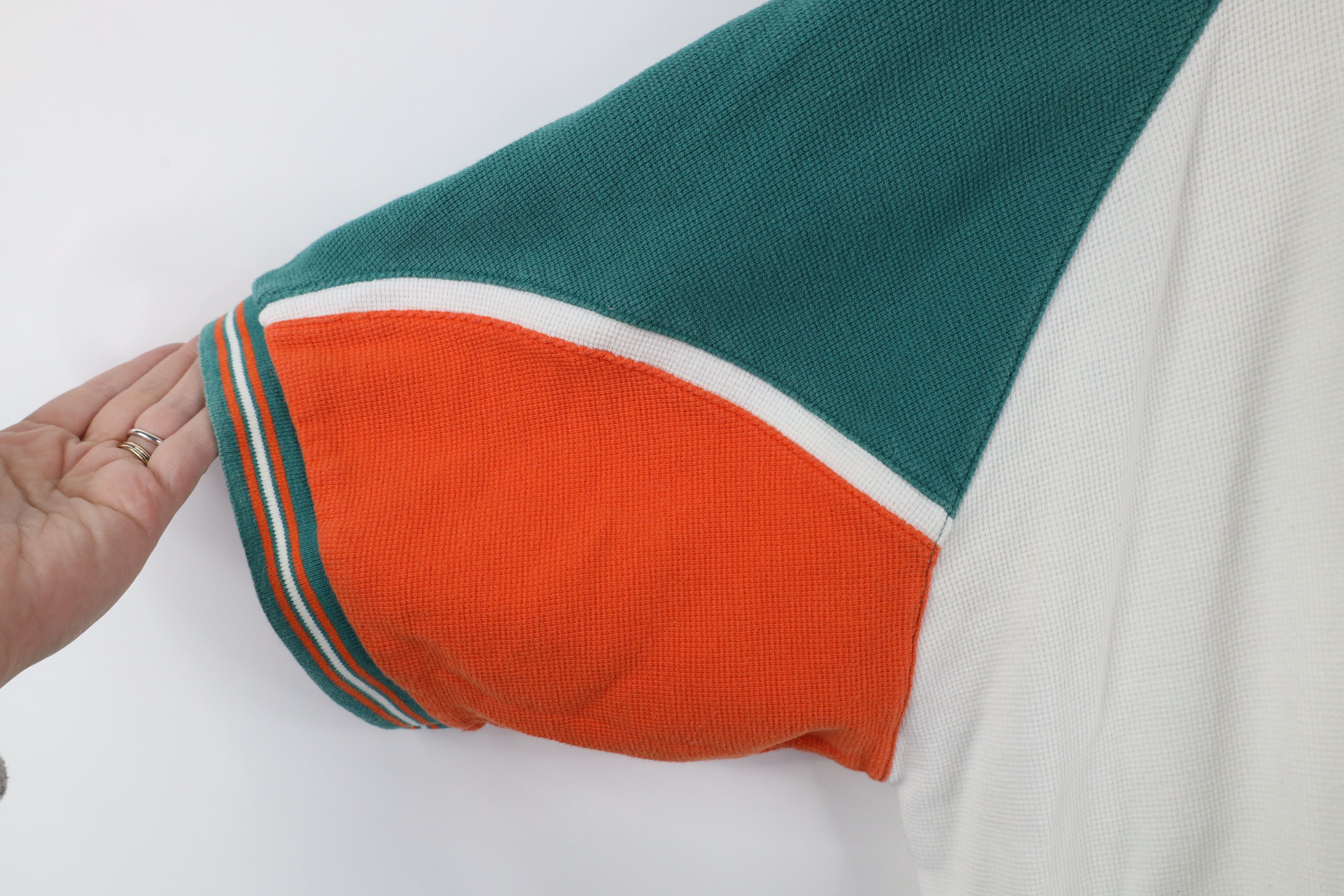 Starter × Vintage Vintage 90s Starter Dolphins Football Thermal Waffle Polo Size US XL / EU 56 / 4 - 11 Thumbnail
