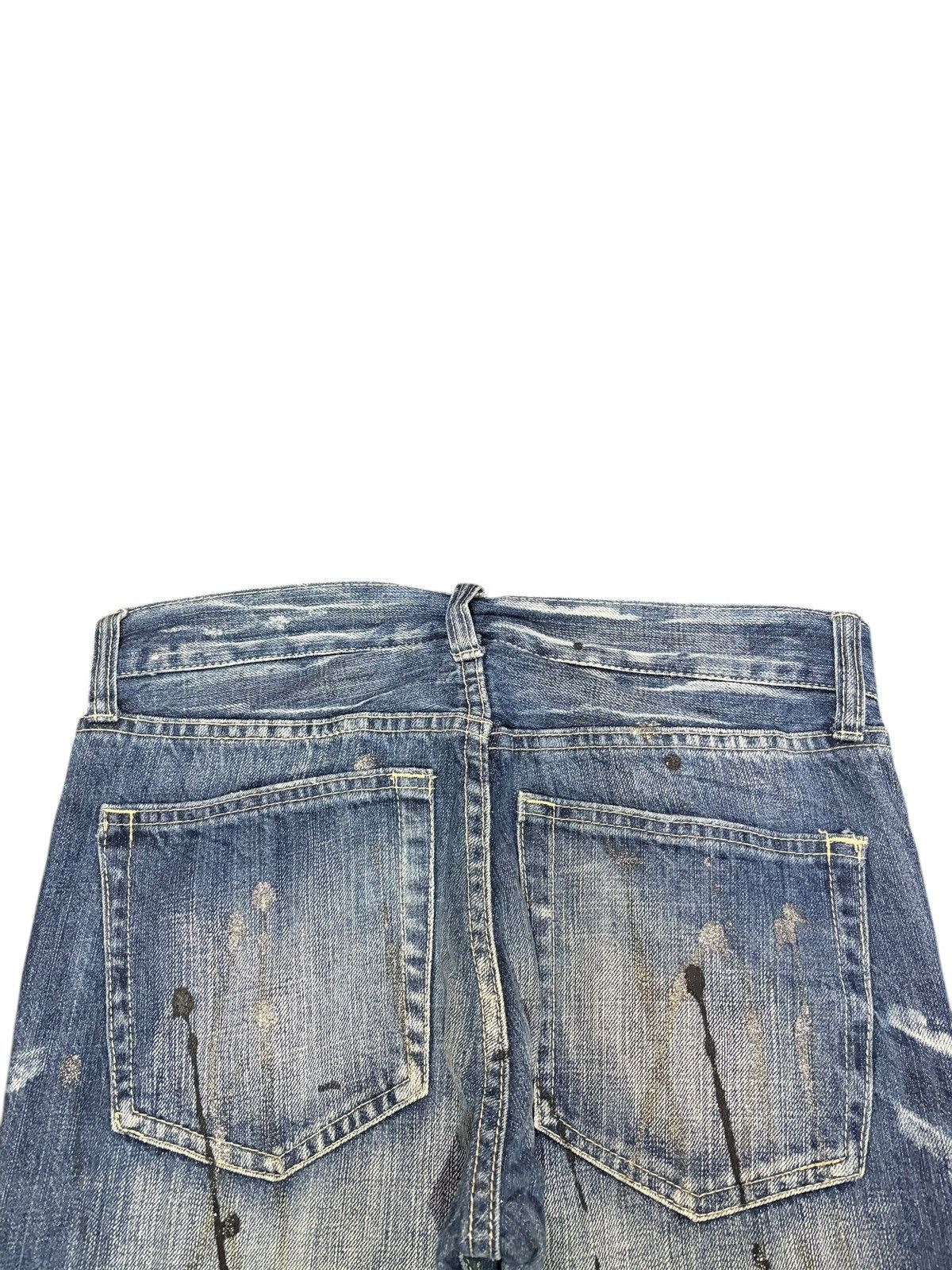 Tornado Mart Vintage Japanese Brand Paint Distress Flare Jeans Size US 29 - 4 Thumbnail