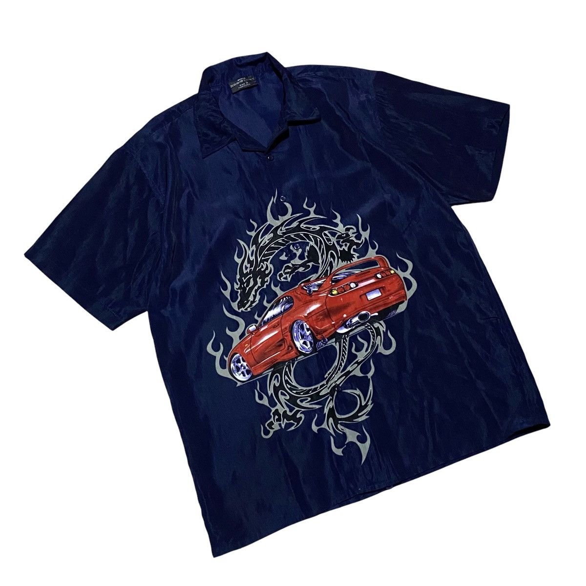 Japanese Brand × Vintage 🔥RARE🔥 Vintage 00s Dragon car shirt Size US M / EU 48-50 / 2 - 2 Thumbnail