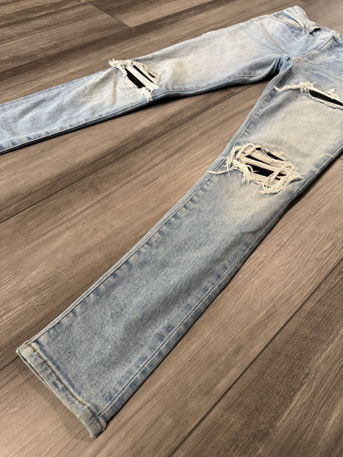 Amiri Amiri MX1 Skinny Blue Black Patch Size US 26 / EU 42 - 2 Thumbnail