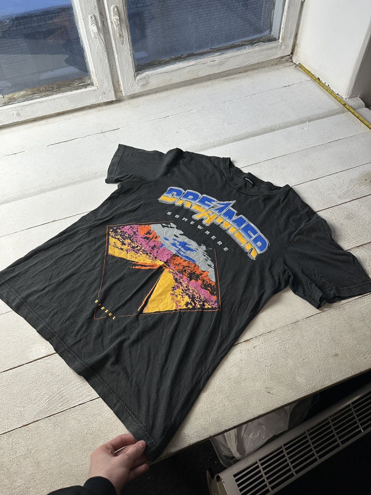 Diesel 🚨DIESEL DREAMER SOMEWHERE AVANT GARDE VNTG BIG LOGO Y2K TEE Size US M / EU 48-50 / 2 - 2 Thumbnail