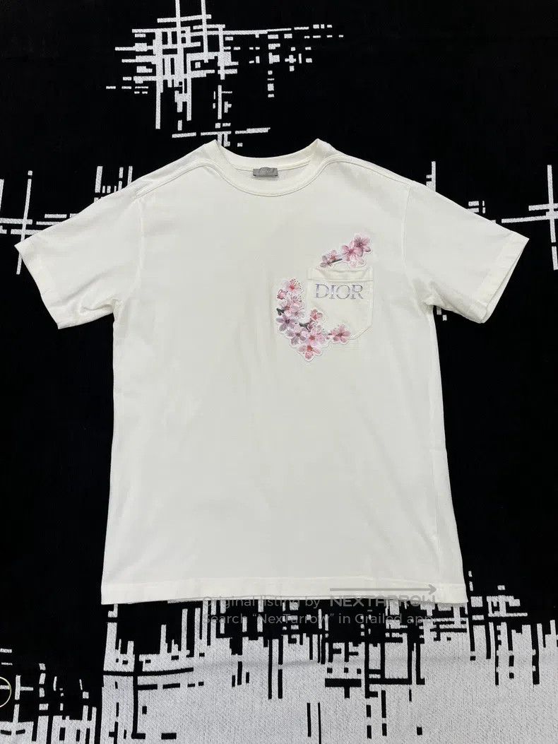 Dior Dior White embroidered printed letter T-shirt short sleeve Size US L / EU 52-54 / 3 - 1 Thumbnail
