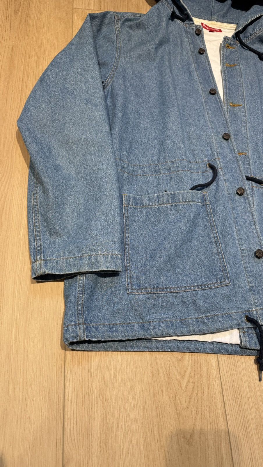Supreme Supreme Denim Parka Jacket Coat ss14 classic logo rare Size US XL / EU 56 / 4 - 10 Thumbnail