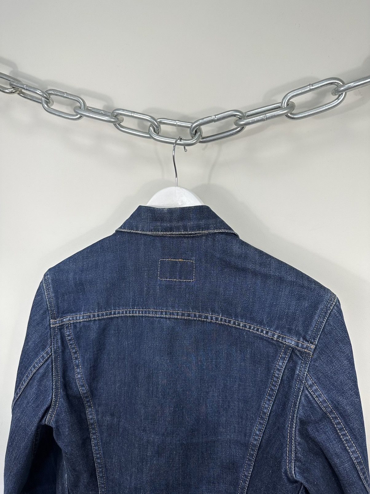 Levi's Vintage 90s Levi's Washed USA Denim Racing Bomber Jacket Size US S / EU 44-46 / 1 - 7 Thumbnail