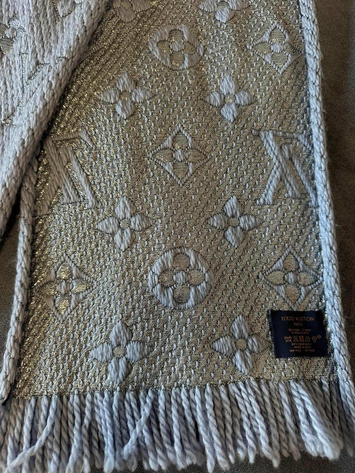 Louis Vuitton Louis Vuitton logomania wool scarf Size ONE SIZE - 4 Thumbnail