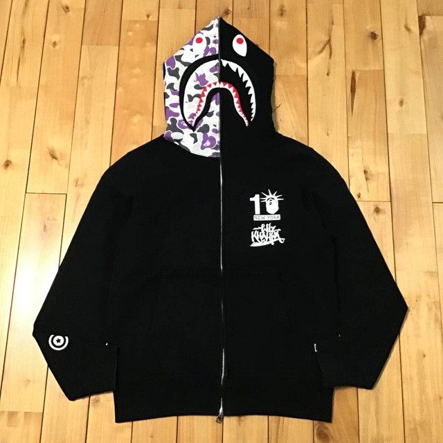 Bape × Wiz Khalifa Wiz Khalifa × BAPE camo NYC Shark full zip hoodie APE Size US M / EU 48-50 / 2 - 2 Thumbnail
