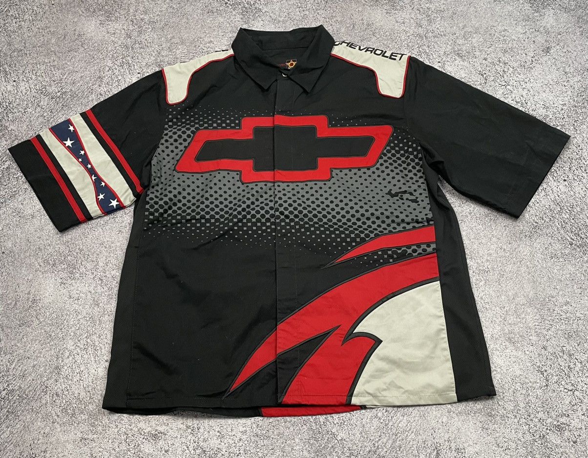 Chevrolet Vintage Chevrolet Racing Shirt Black Red Button Up Size M Size US M / EU 48-50 / 2 - 2 Thumbnail