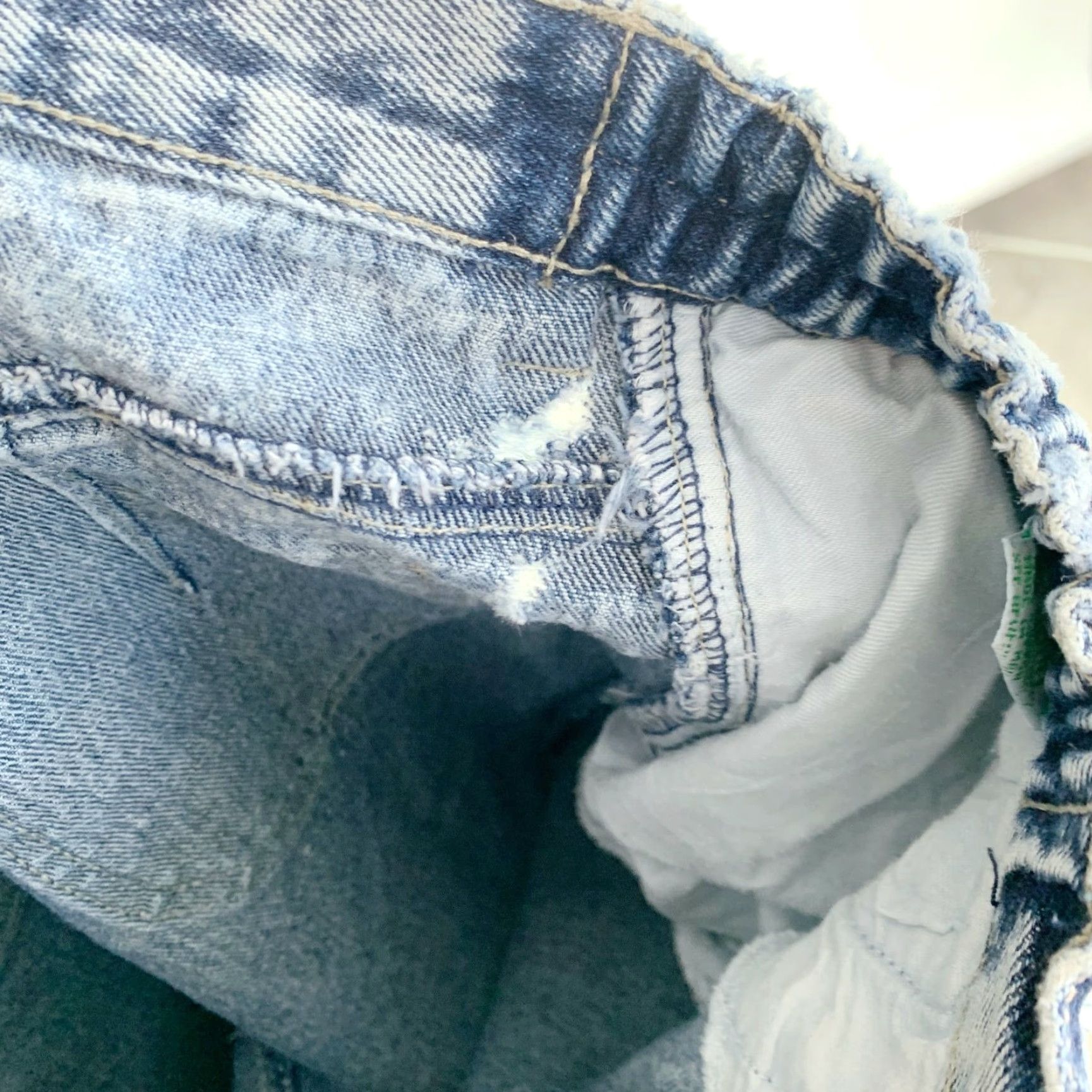 Vintage VINTAGE Gitano Acid Wash Tapered Mom Jeans Destroyed Grunge 12 Short 1990s Blue Cotton Womens Jeans Gitano Short 12 Womens Size 34" / US 12 / IT 48 - 7 Thumbnail