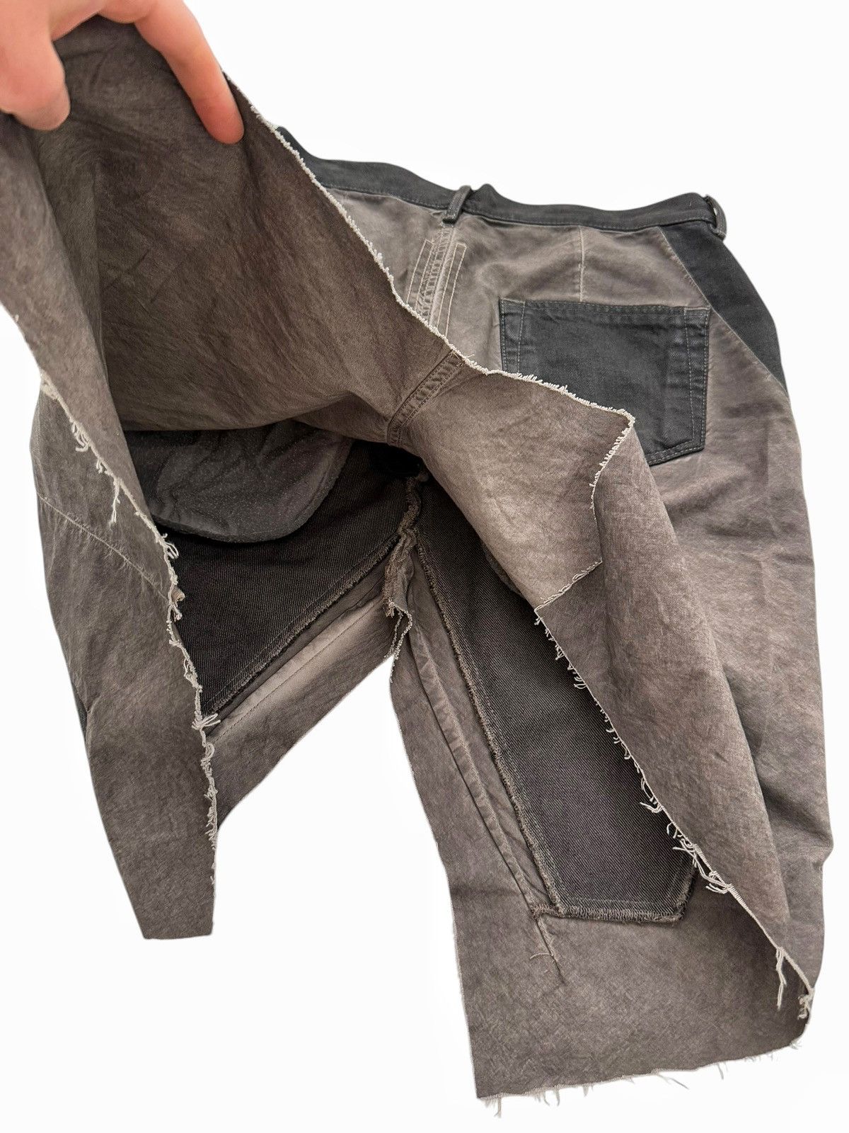 Rick Owens Slivered Skirt Denim Mud Short Size US 32 / EU 48 - 6 Thumbnail
