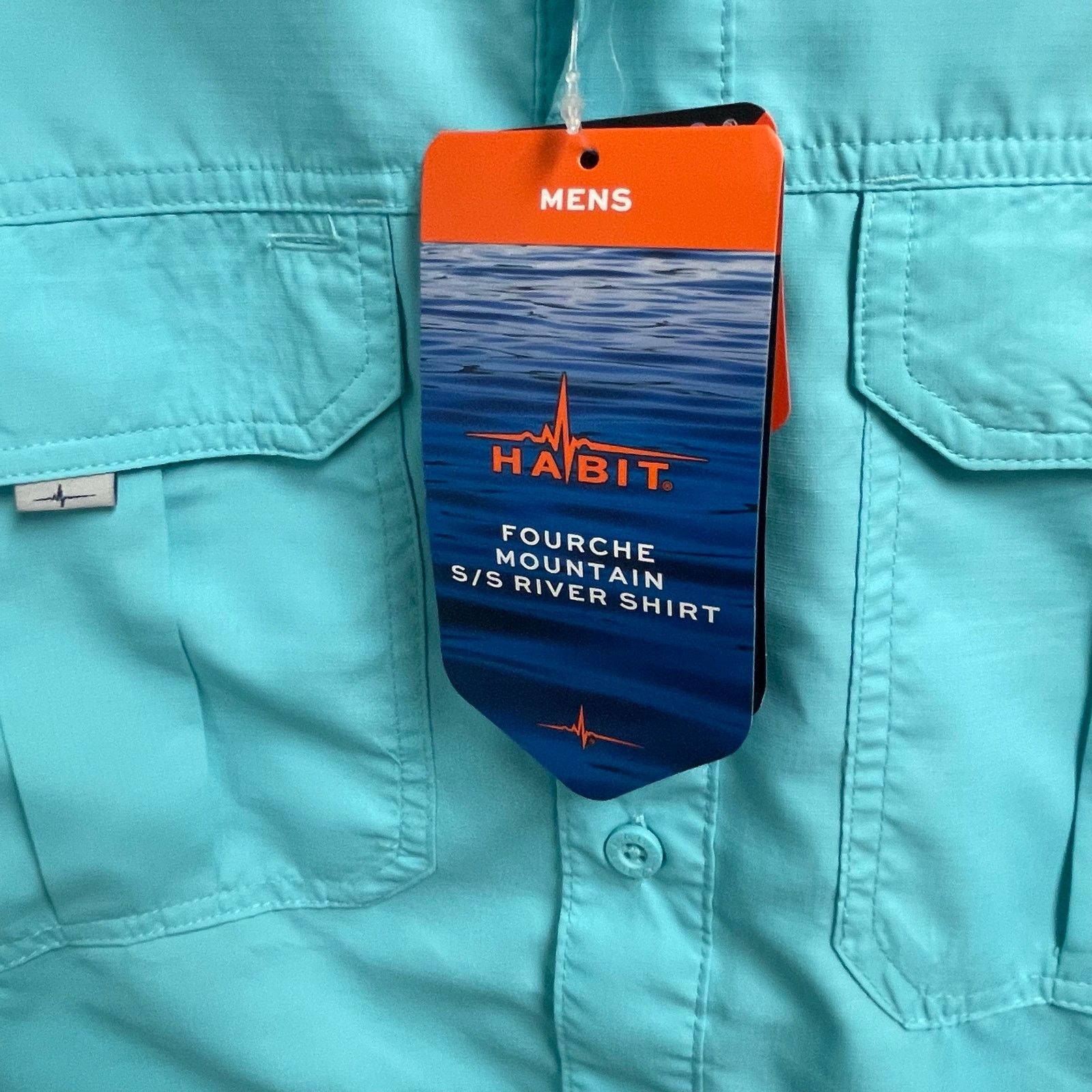 Other Habit Blue Radiance Mens Size Medium Button Down Fishing Size US M / EU 48-50 / 2 - 5 Thumbnail