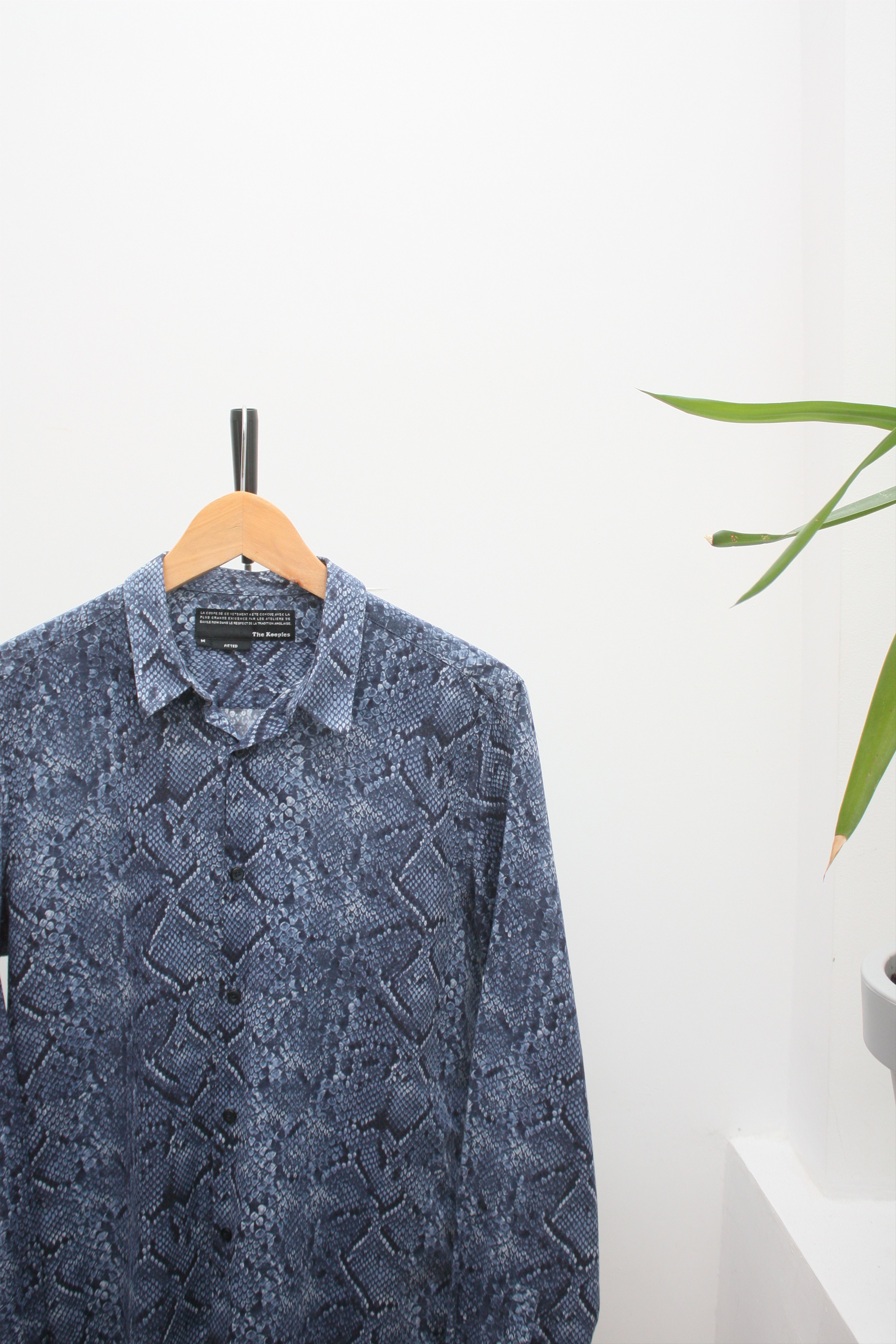 The Kooples Snake Skin Printed Cotton Shirt Men's Medium