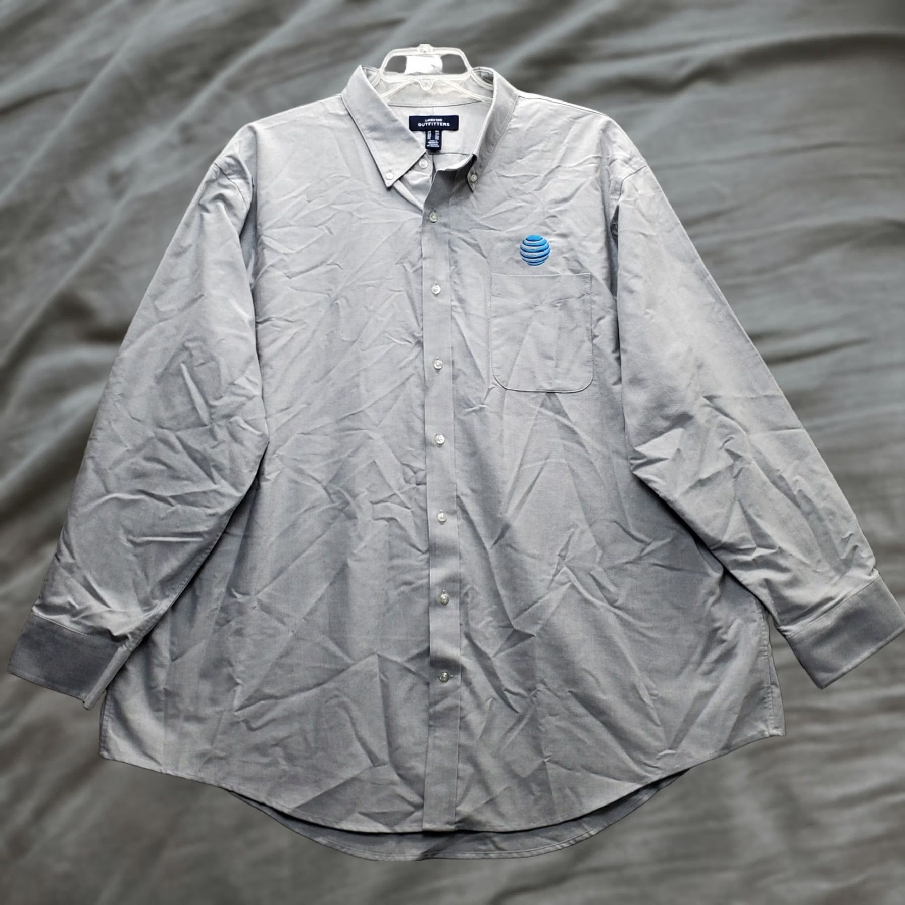 Lands' End Lands' End Shirt Mens 3XL Gray Collared Button Down Att Logo Chest Pocket EUC Size US XXL / EU 58 / 5 - 1 Thumbnail