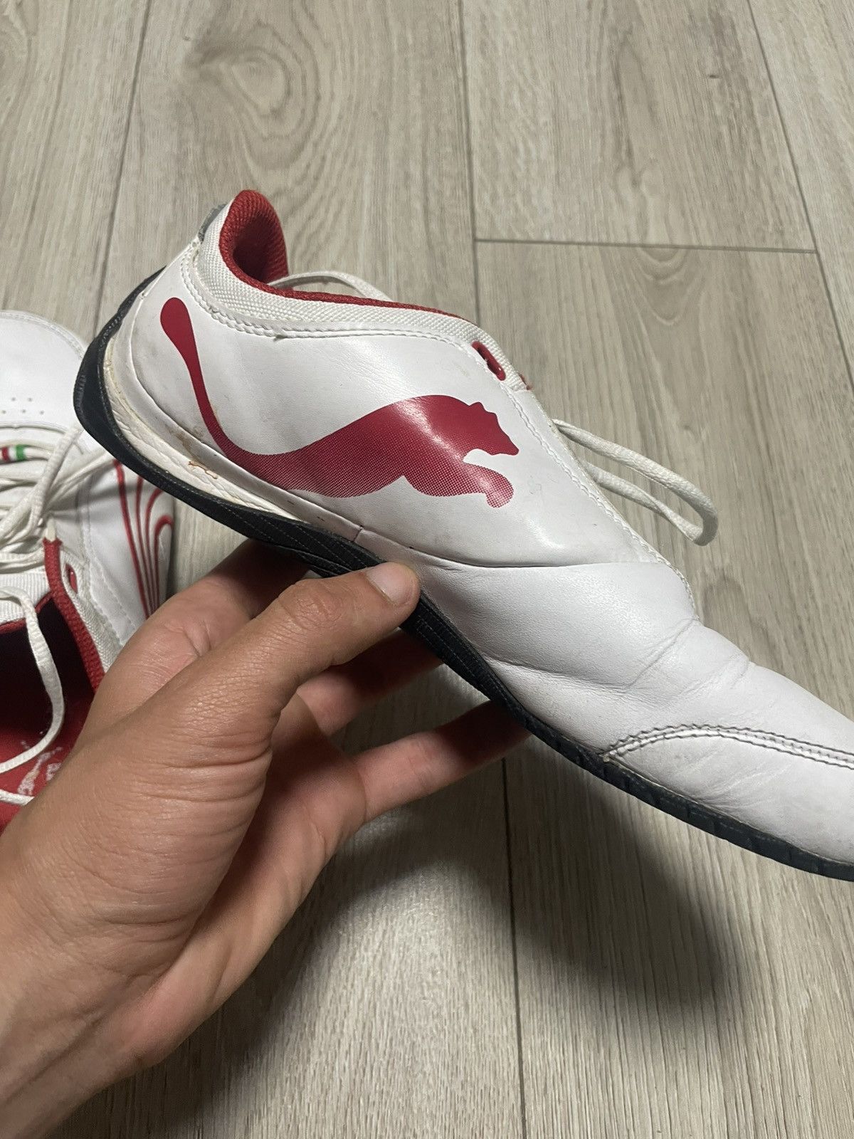 Ferrari × Puma × Vintage Vintage 00s Puma Ferrari Speed Cat F1 Red Leather Shoes Rare Size US 7.5 / EU 40-41 - 18 Thumbnail