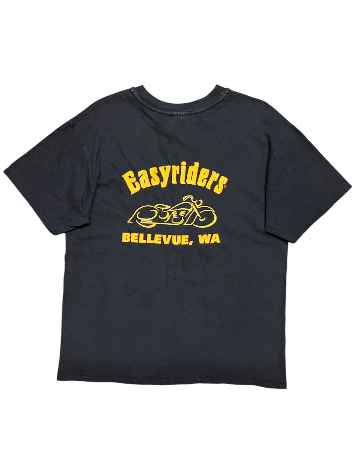 Harley Davidson 1997 Easyriders Chop It Stroke It Faded Black T-Shirt Size US L / EU 52-54 / 3 - 9 Thumbnail