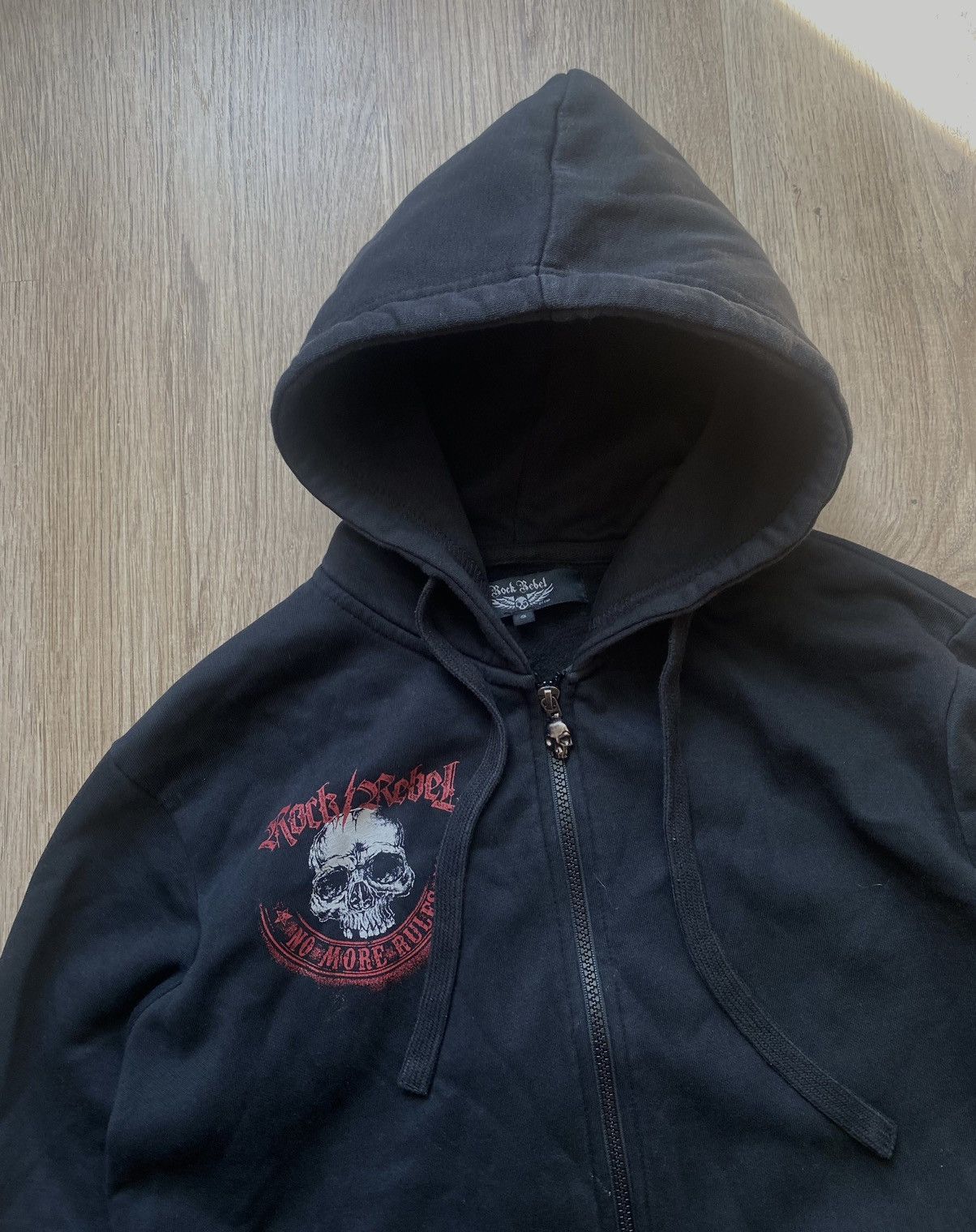 Affliction × Vintage Affliction STYLE Grunge Y2K Cyber skull Hoodie black Size US S / EU 44-46 / 1 - 2 Thumbnail