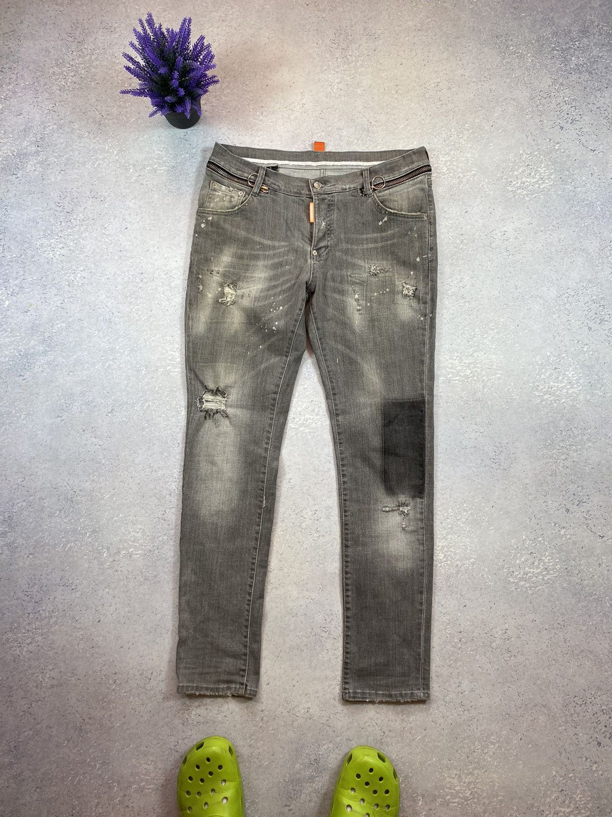 Dsquared2 Dsquared2 Grey Denim Pants Made in Italy Size 56 Size US 42 / EU 58 - 2 Thumbnail