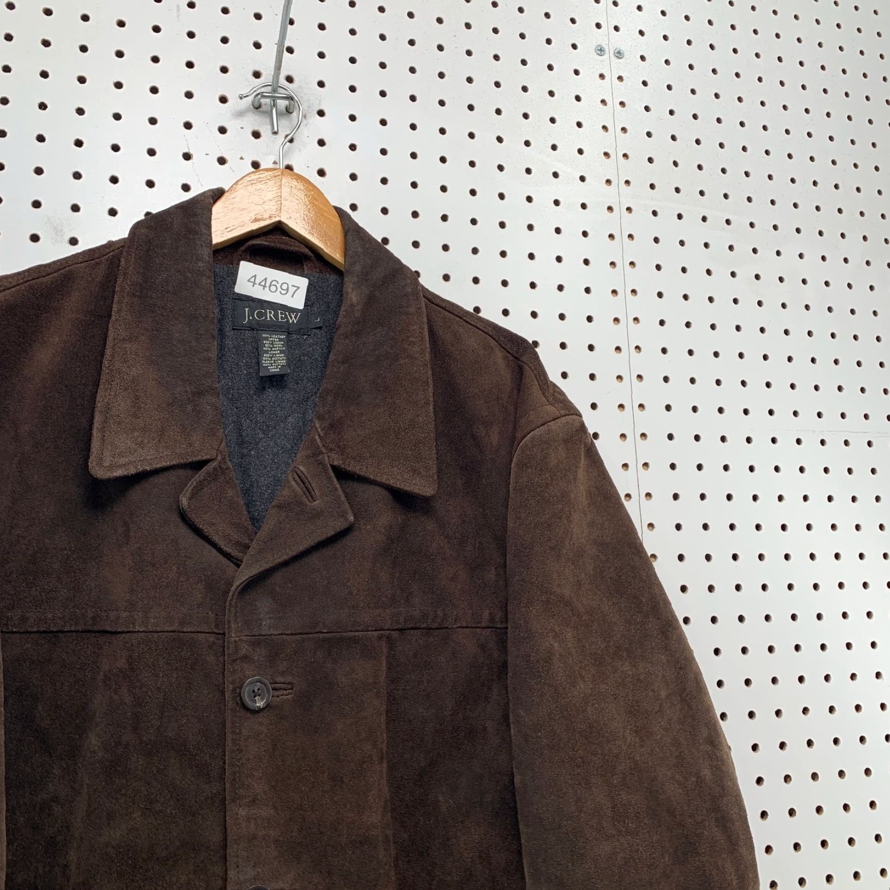 J.Crew VINTAGE J.CREW Coat Mens L Brown Leather Suede Barn Heavy Wool Lined Overcoat Winter Casual Jacket Womens? Size US L / EU 52-54 / 3 - 5 Thumbnail