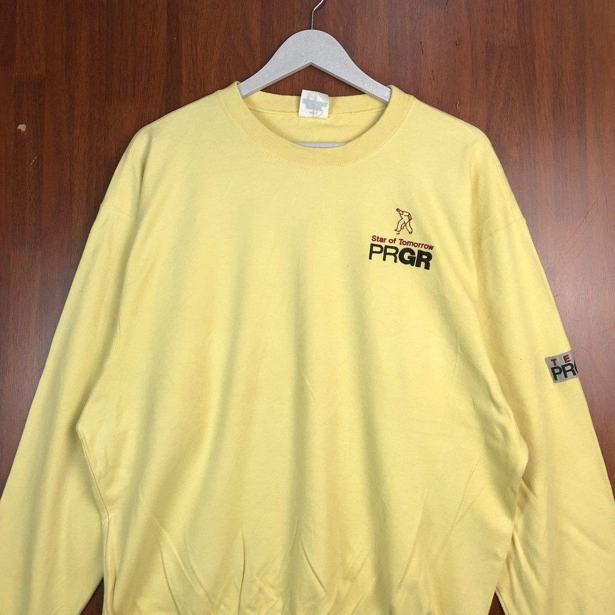 Japanese Brand × Vintage PRGR Yellow Sweatshirt #7547 Size US L / EU 52-54 / 3 - 2 Thumbnail