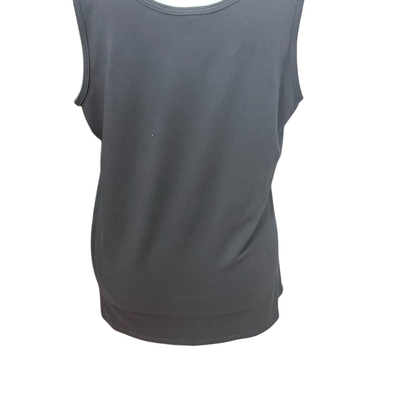 Nordstrom Nordstrom Tank Top Sleeveless Scoop Neck Cotton Black XXL Size XXL / US 16-18 / IT 52-54 - 6 Thumbnail