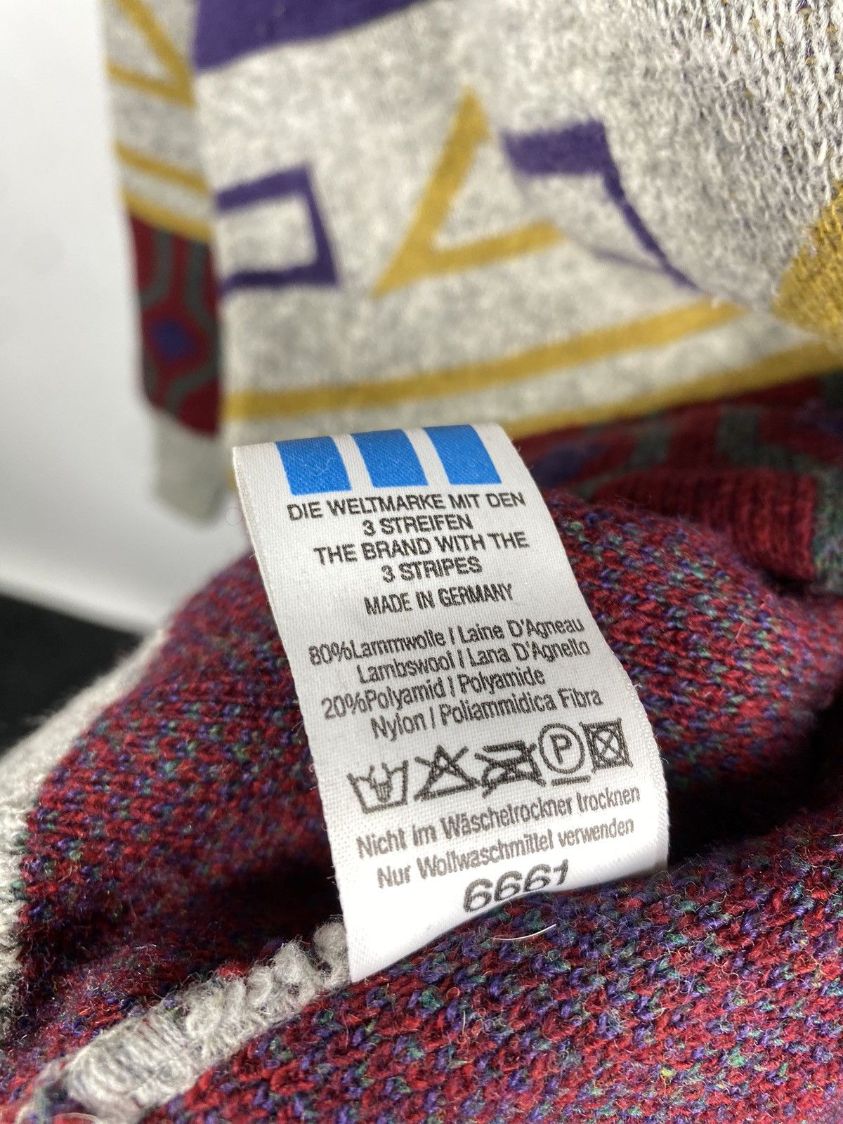Adidas × Vintage Adidas vintage patterned knitted sweater 90s jumper Size US L / EU 52-54 / 3 - 11 Thumbnail