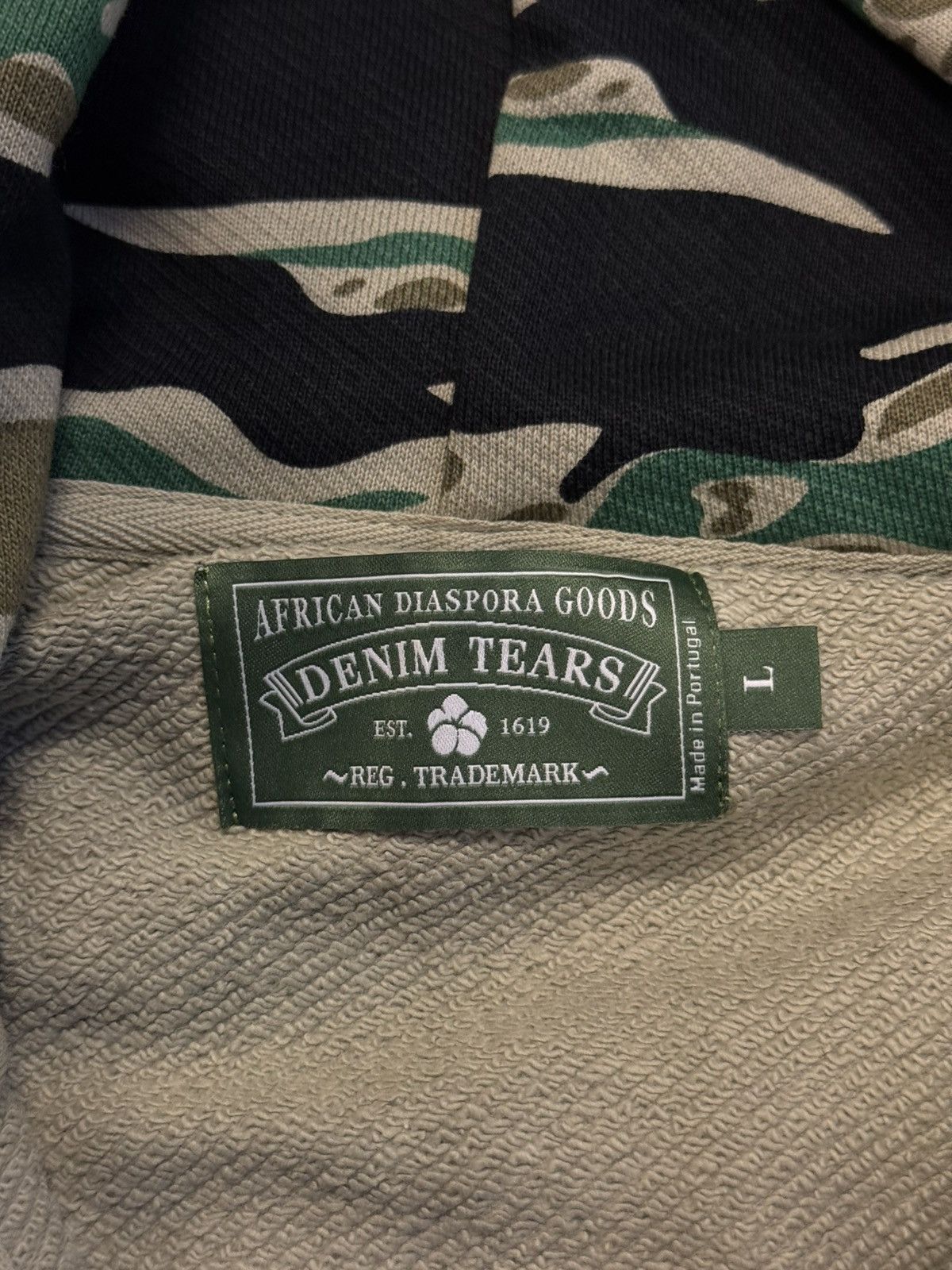 DENIM TEARS Denim Tears Green Camo Cotton Wreath Zip Up Size Large (NEW) Size US L / EU 52-54 / 3 - 8 Thumbnail