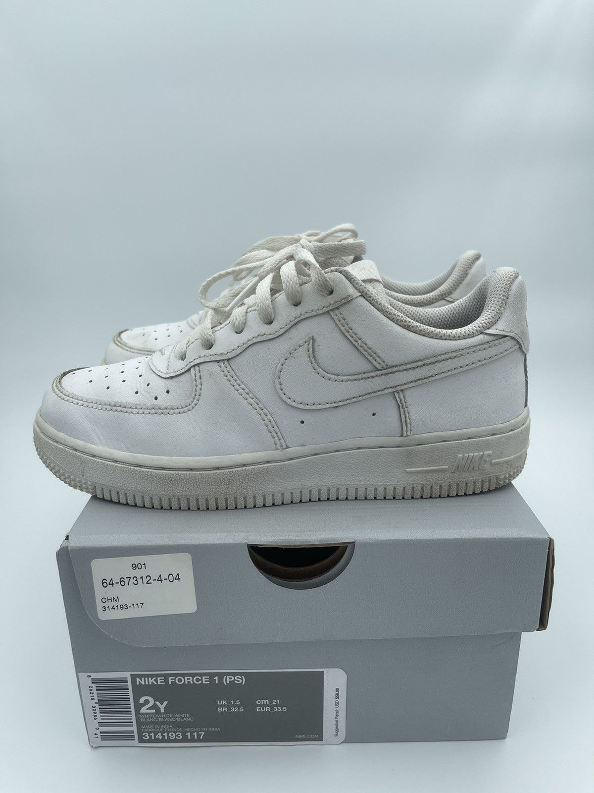 Vintage Nike Air Force 1 Little Kids Shoes 2Y Size US 5 / EU 37 - 1 Thumbnail