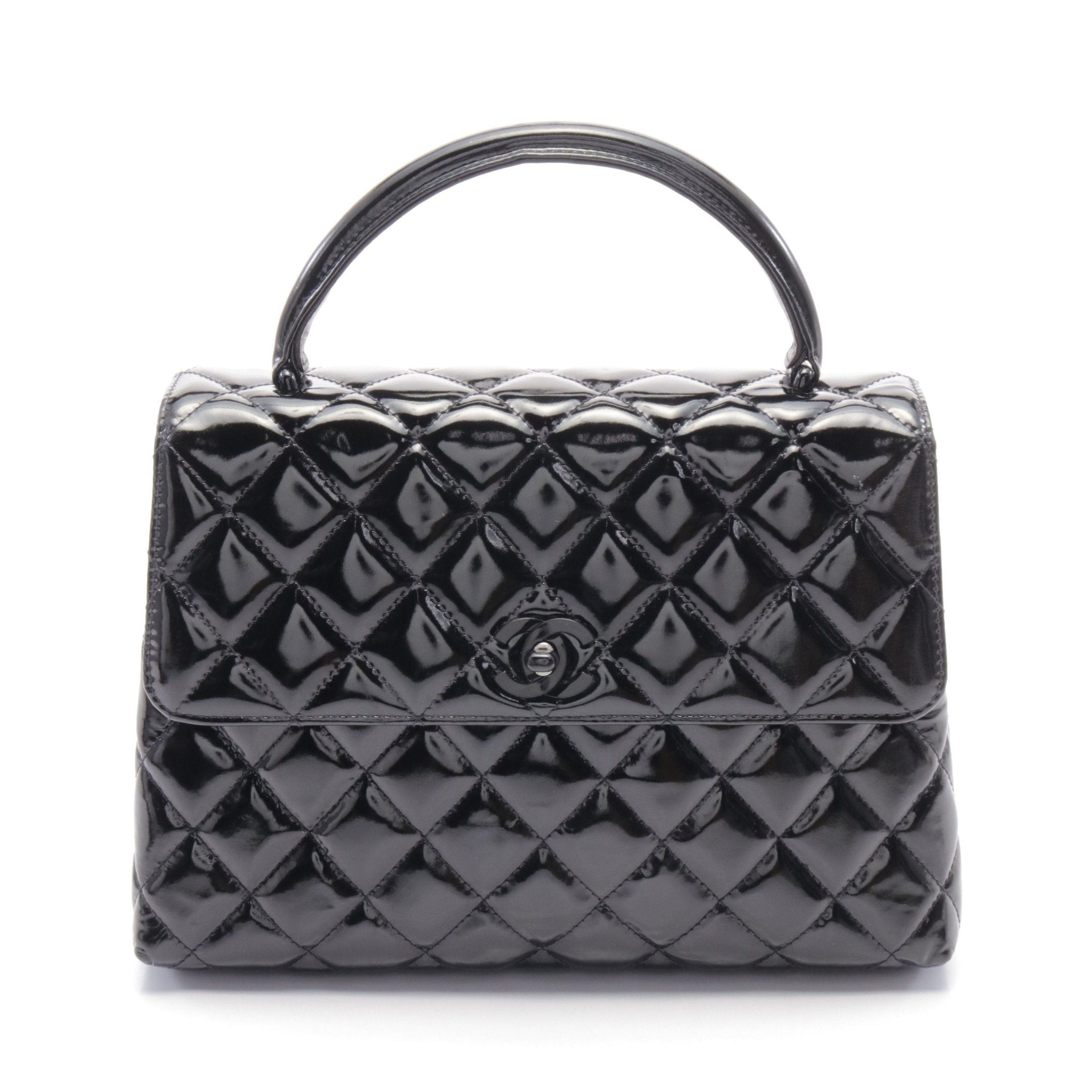 Chanel Chanel Matelasse Handbag Patent Leather Black Hardware Size ONE SIZE - 1 Thumbnail