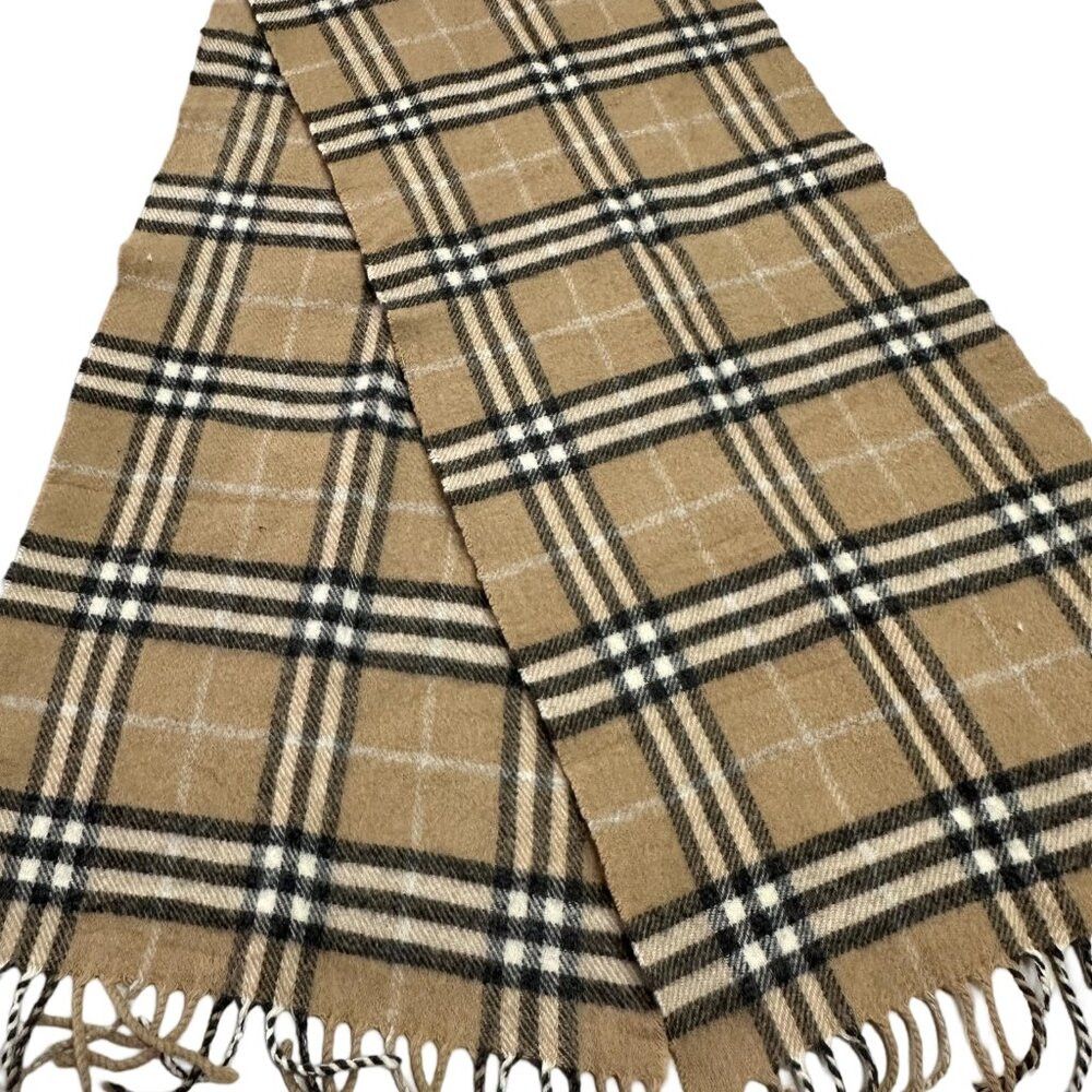 Burberry Burberry Classic Check Unisex Scarf Beige 100% Lambswool Size ONE SIZE - 4 Thumbnail